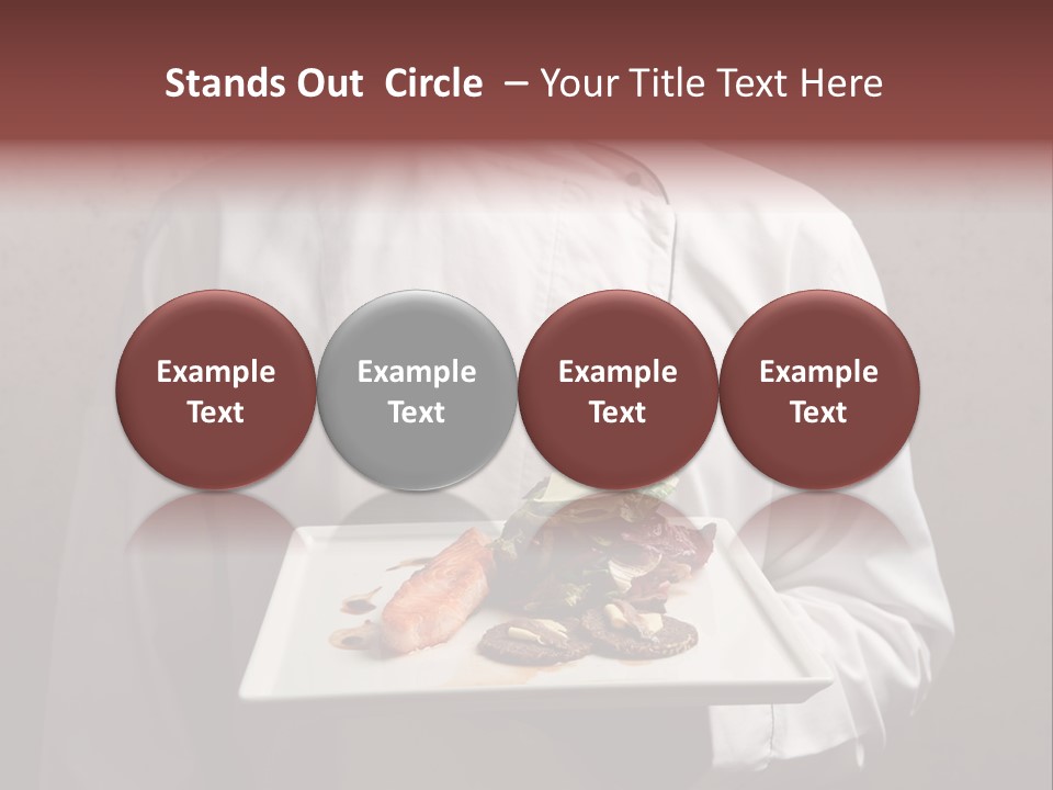 A Man Holding A Plate Of Food With A Name On It PowerPoint Template