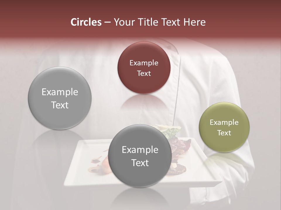 A Man Holding A Plate Of Food With A Name On It PowerPoint Template