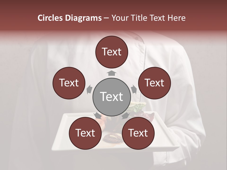 A Man Holding A Plate Of Food With A Name On It PowerPoint Template