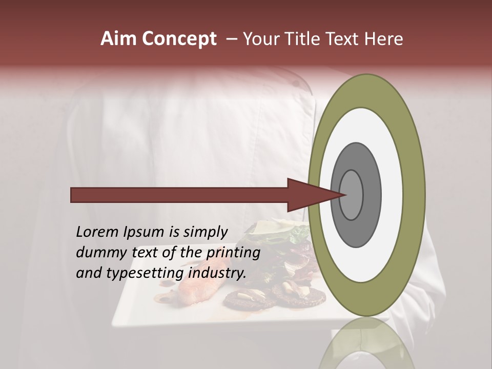 A Man Holding A Plate Of Food With A Name On It PowerPoint Template