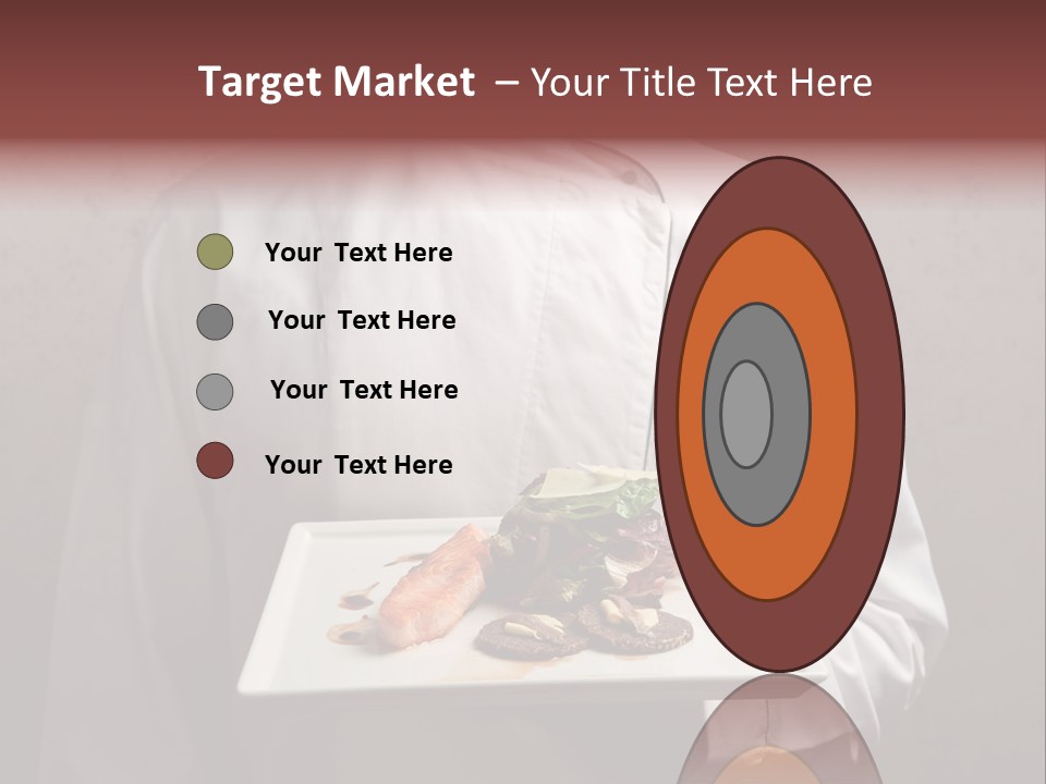 A Man Holding A Plate Of Food With A Name On It PowerPoint Template