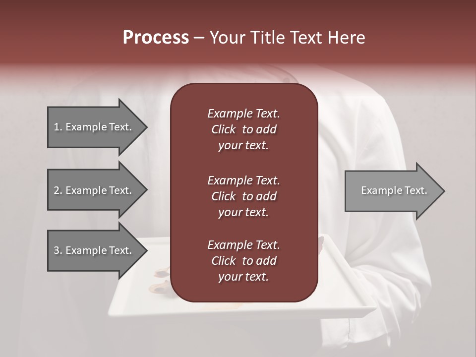 A Man Holding A Plate Of Food With A Name On It PowerPoint Template