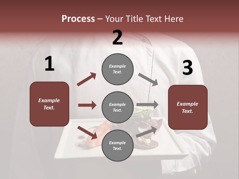 A Man Holding A Plate Of Food With A Name On It PowerPoint Template