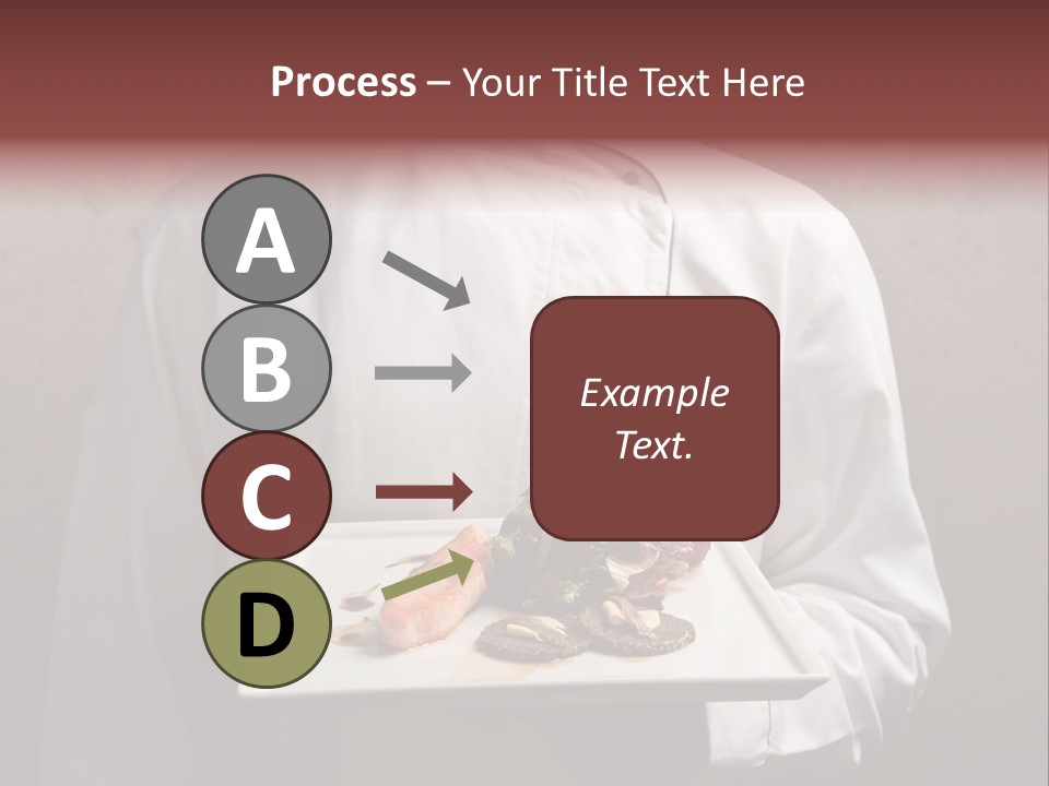 A Man Holding A Plate Of Food With A Name On It PowerPoint Template