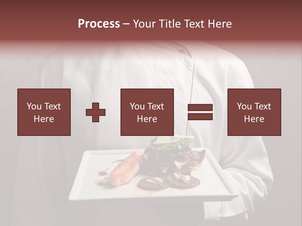 A Man Holding A Plate Of Food With A Name On It PowerPoint Template