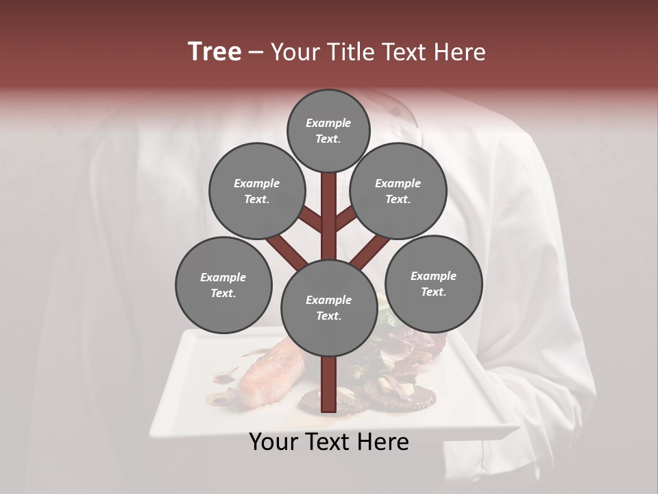 A Man Holding A Plate Of Food With A Name On It PowerPoint Template