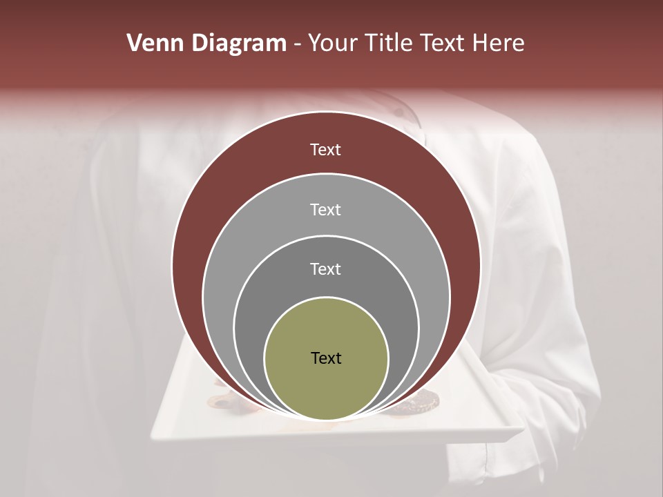 A Man Holding A Plate Of Food With A Name On It PowerPoint Template