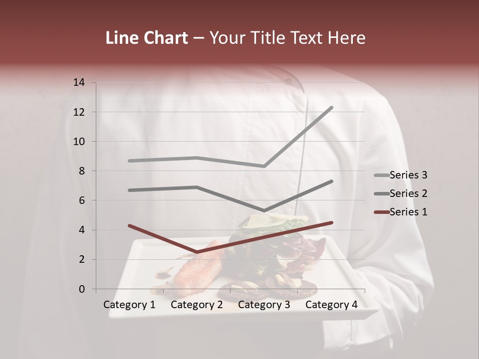 A Man Holding A Plate Of Food With A Name On It PowerPoint Template
