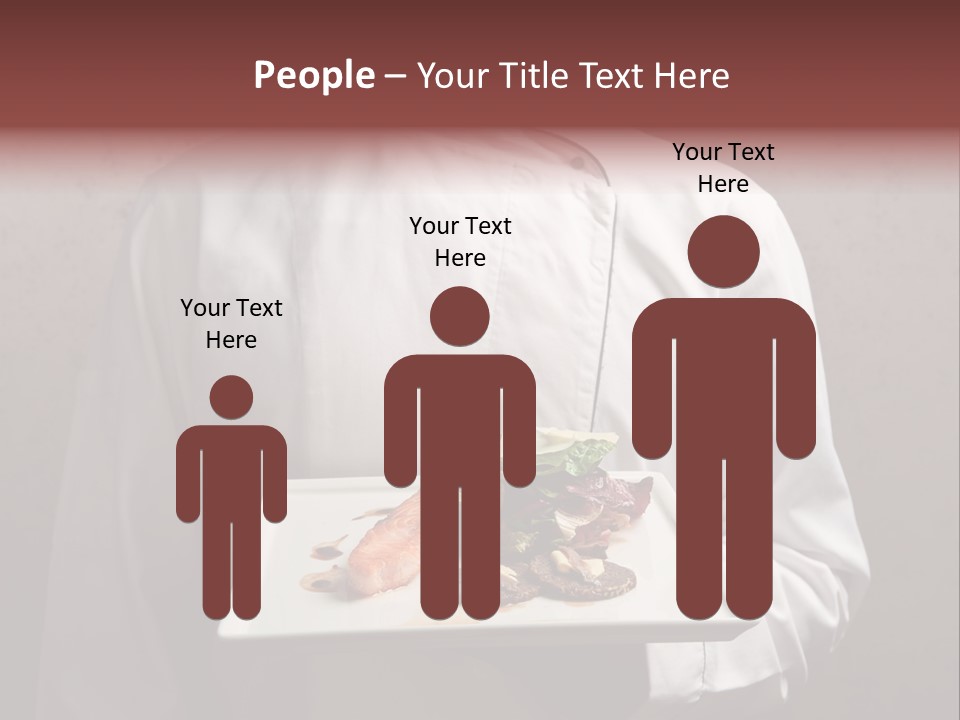 A Man Holding A Plate Of Food With A Name On It PowerPoint Template