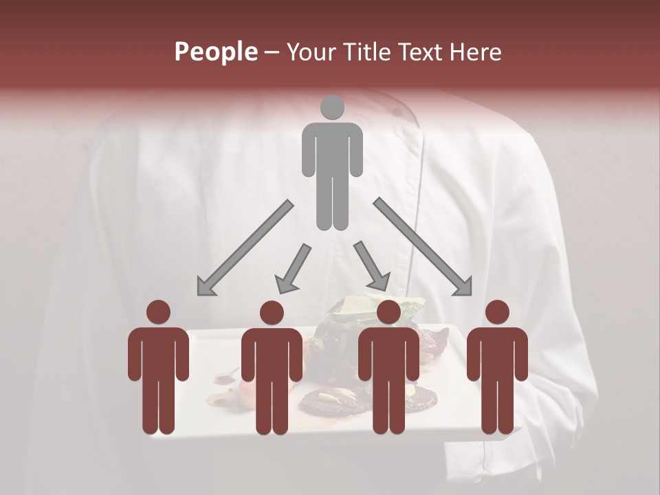 A Man Holding A Plate Of Food With A Name On It PowerPoint Template