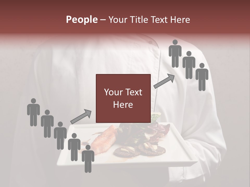 A Man Holding A Plate Of Food With A Name On It PowerPoint Template
