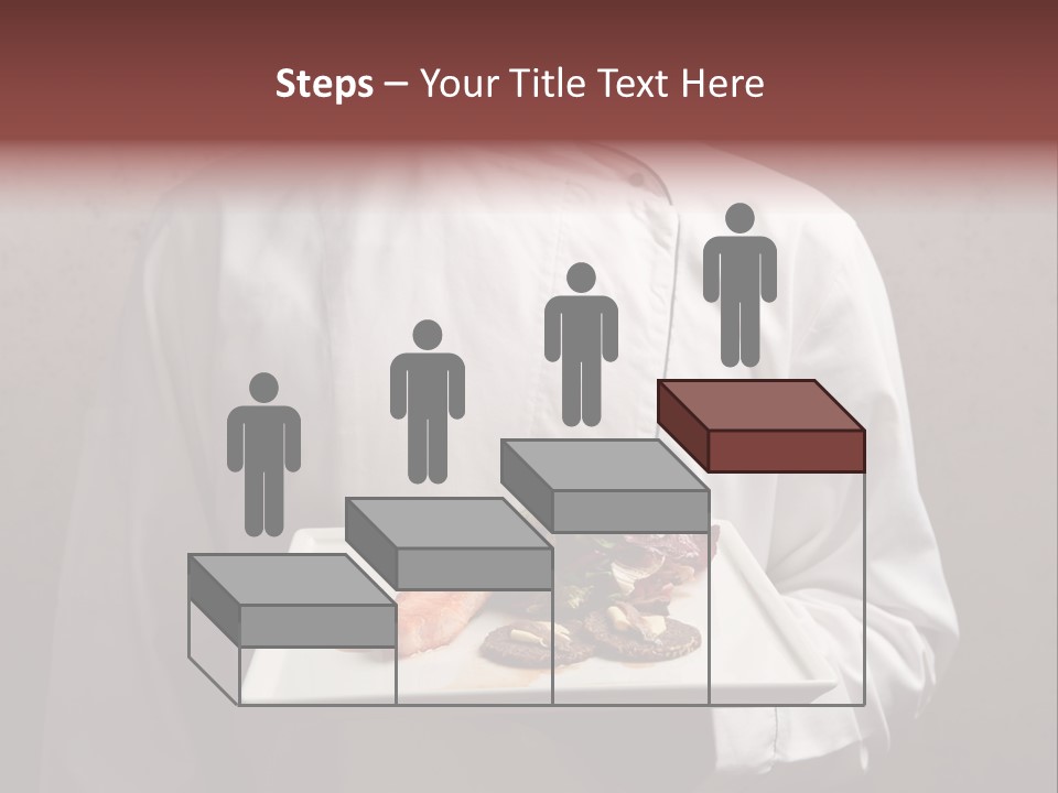 A Man Holding A Plate Of Food With A Name On It PowerPoint Template