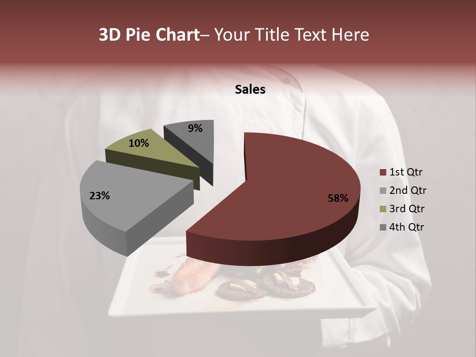 A Man Holding A Plate Of Food With A Name On It PowerPoint Template