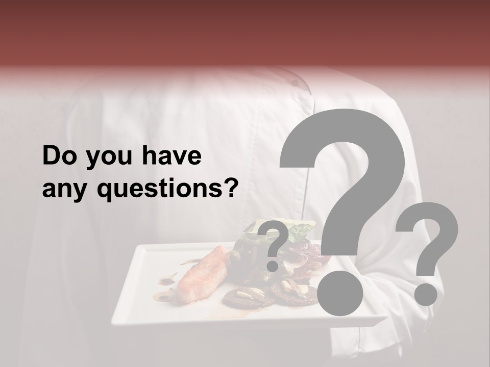 A Man Holding A Plate Of Food With A Name On It PowerPoint Template