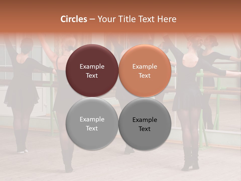 A Group Of Women In A Ballet Class Powerpoint Presentation PowerPoint Template