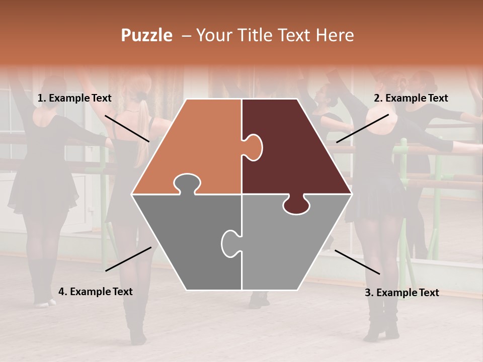 A Group Of Women In A Ballet Class Powerpoint Presentation PowerPoint Template