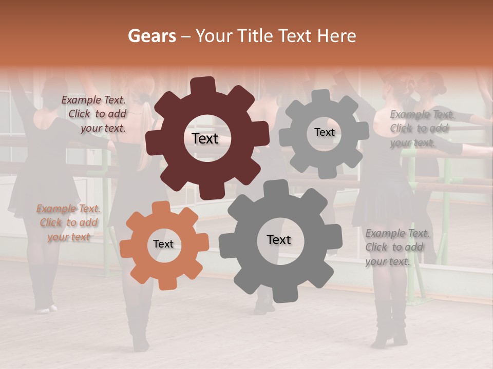 A Group Of Women In A Ballet Class Powerpoint Presentation PowerPoint Template