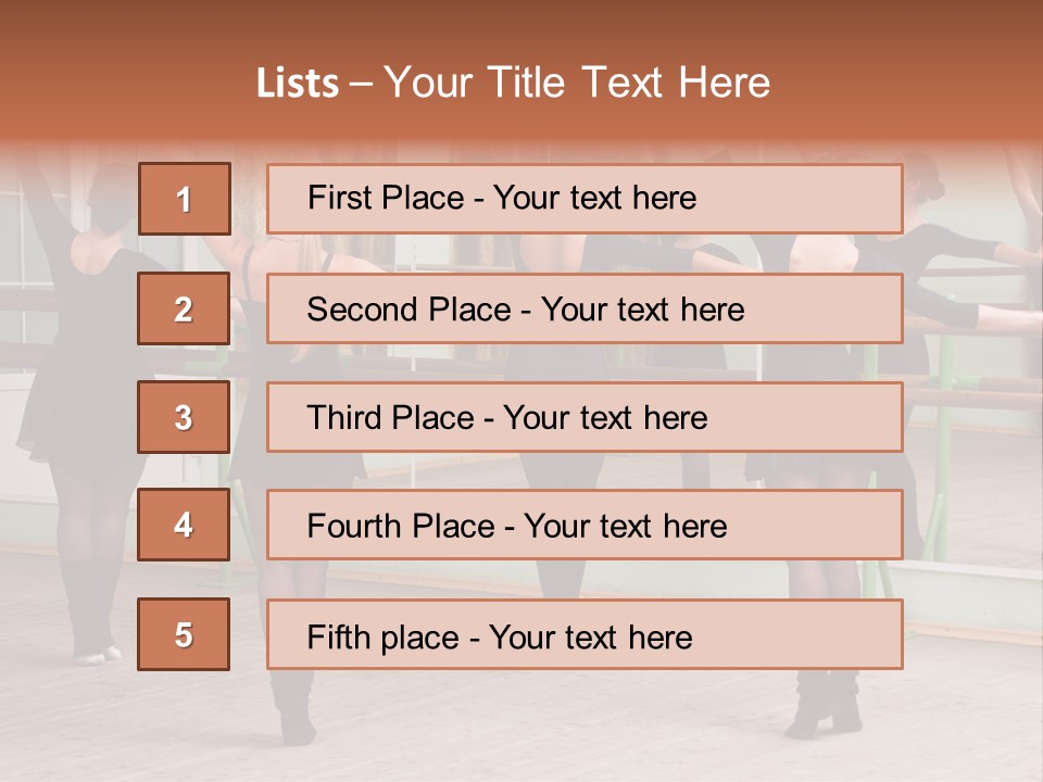 A Group Of Women In A Ballet Class Powerpoint Presentation PowerPoint Template