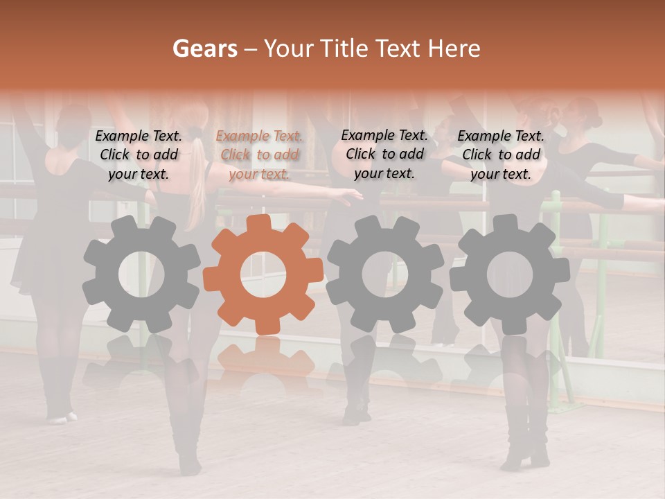 A Group Of Women In A Ballet Class Powerpoint Presentation PowerPoint Template