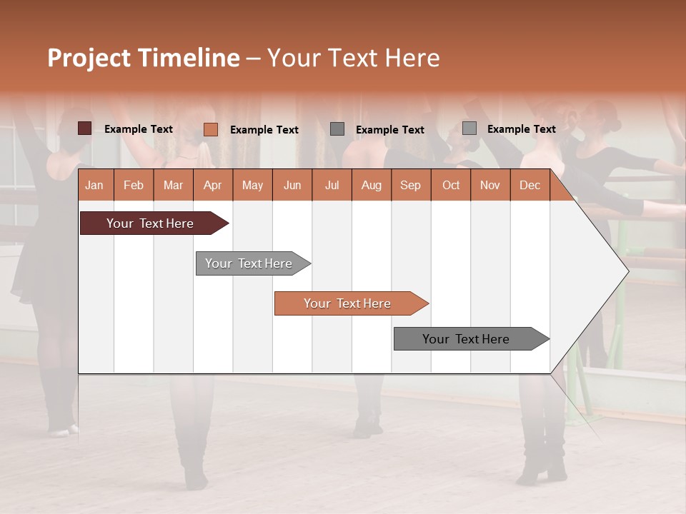 A Group Of Women In A Ballet Class Powerpoint Presentation PowerPoint Template