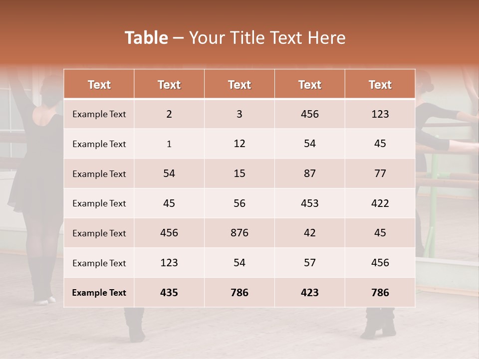 A Group Of Women In A Ballet Class Powerpoint Presentation PowerPoint Template