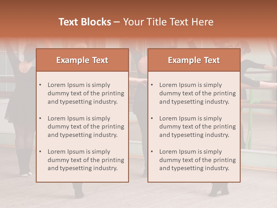 A Group Of Women In A Ballet Class Powerpoint Presentation PowerPoint Template