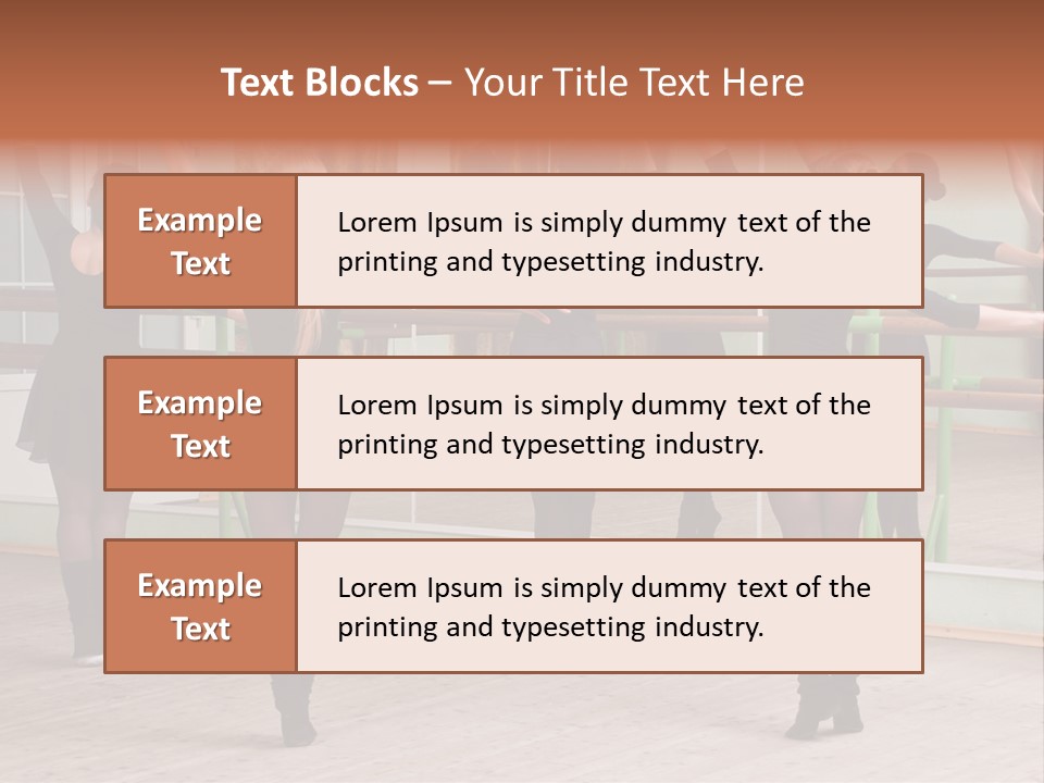 A Group Of Women In A Ballet Class Powerpoint Presentation PowerPoint Template