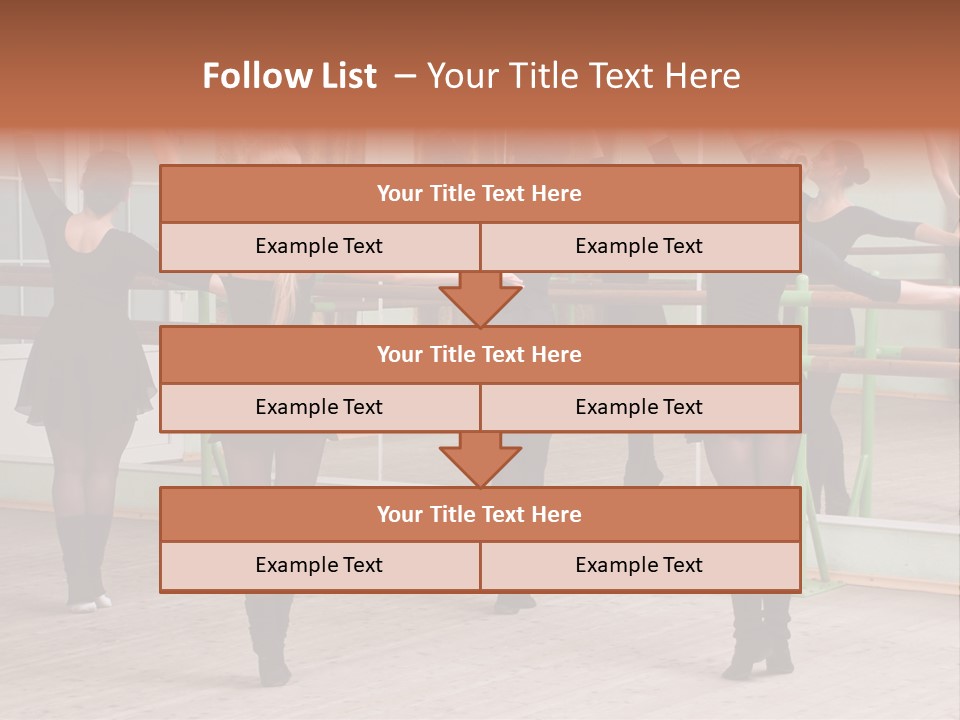 A Group Of Women In A Ballet Class Powerpoint Presentation PowerPoint Template