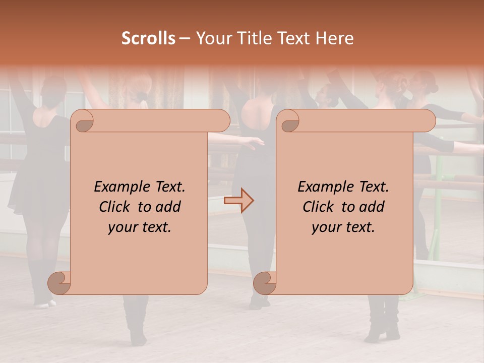 A Group Of Women In A Ballet Class Powerpoint Presentation PowerPoint Template