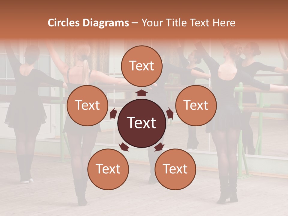 A Group Of Women In A Ballet Class Powerpoint Presentation PowerPoint Template