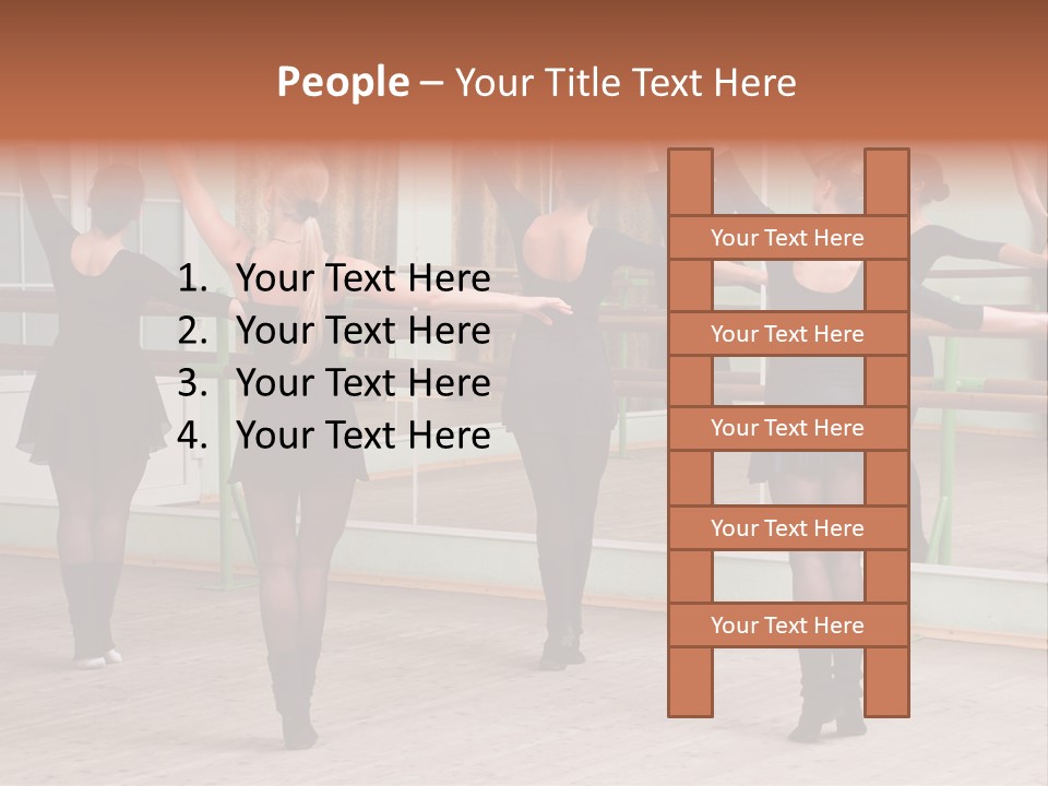 A Group Of Women In A Ballet Class Powerpoint Presentation PowerPoint Template