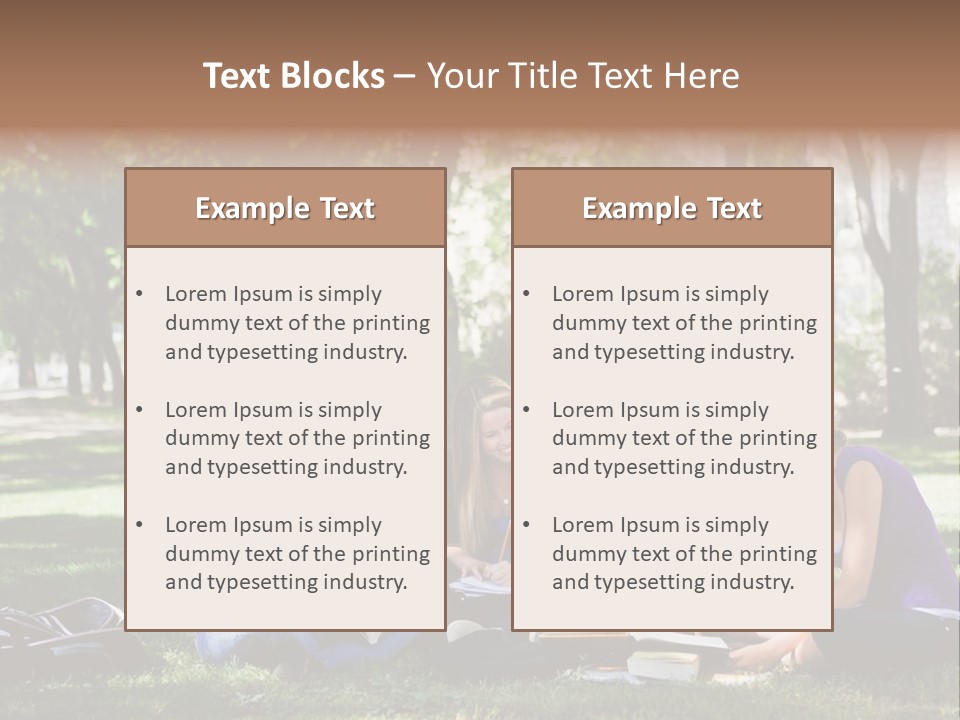 Teenager Campus Group PowerPoint Template