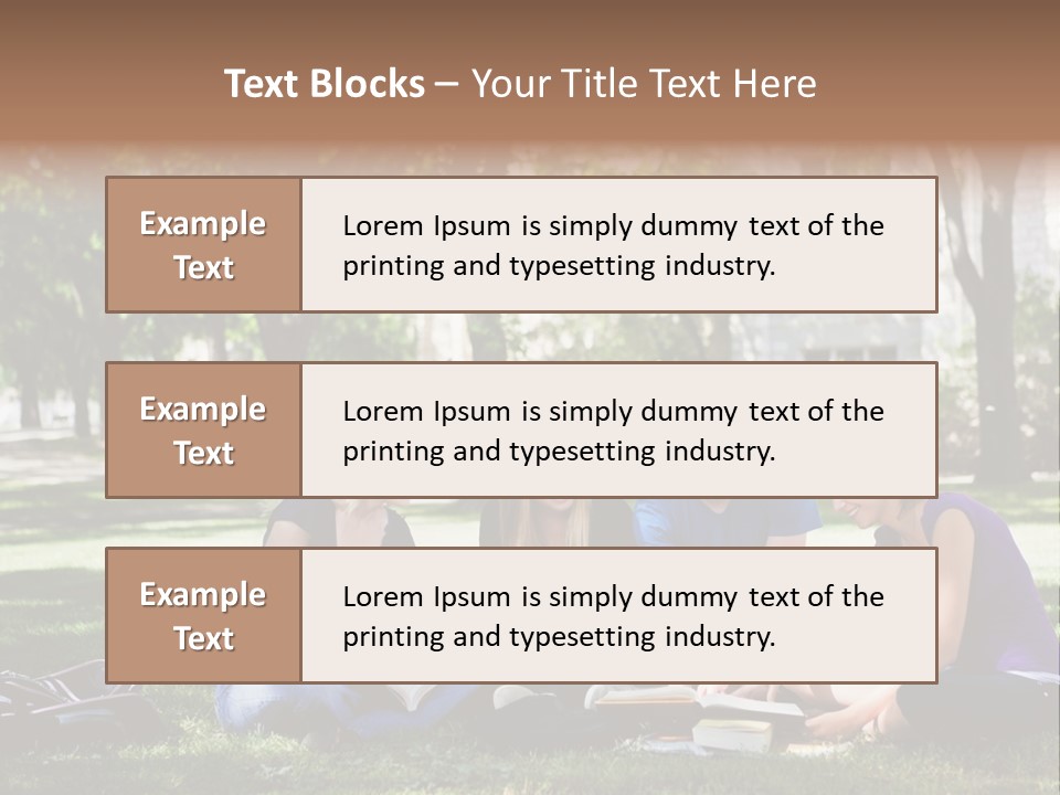 Teenager Campus Group PowerPoint Template