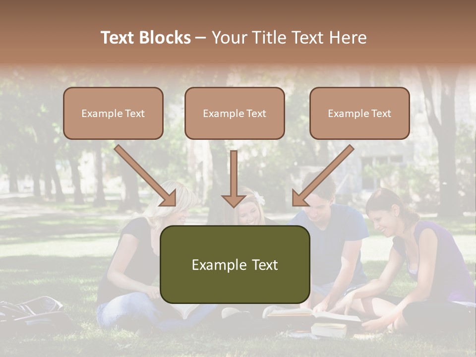 Teenager Campus Group PowerPoint Template
