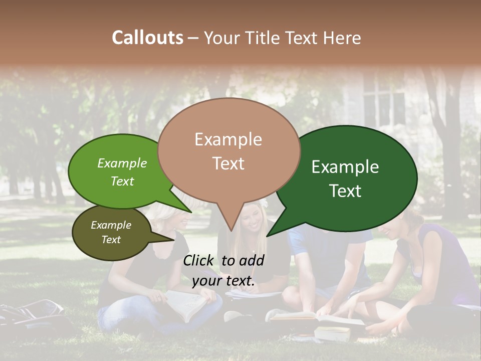 Teenager Campus Group PowerPoint Template