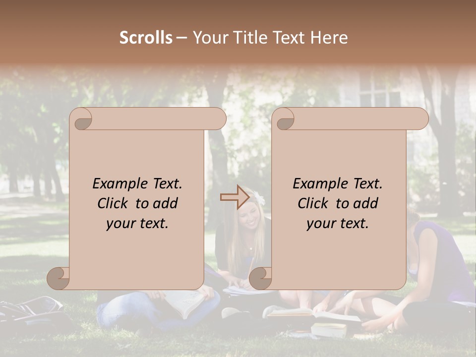 Teenager Campus Group PowerPoint Template