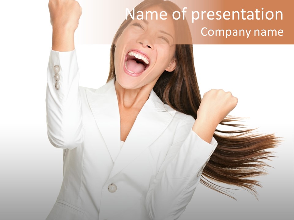 Celebration Face Successful PowerPoint Template