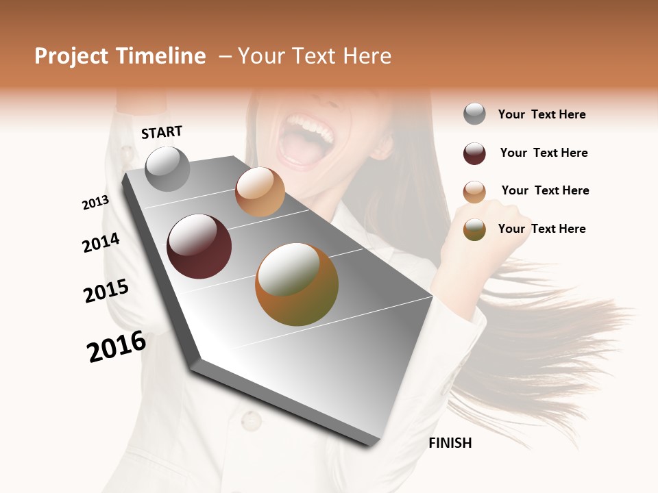 Celebration Face Successful PowerPoint Template
