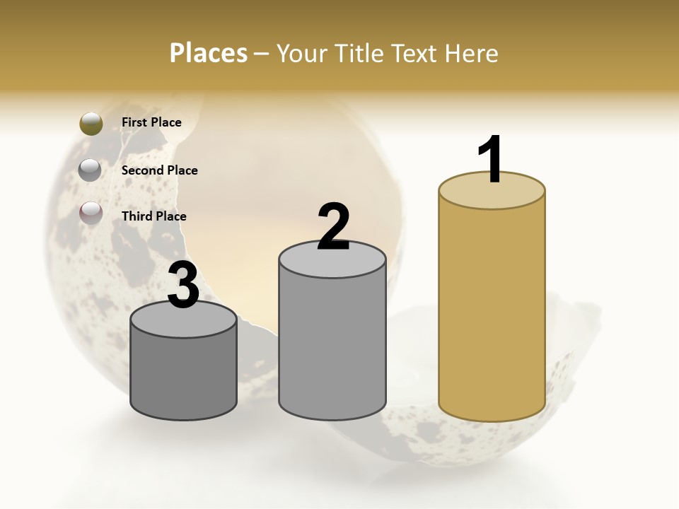 Studio Shot Food Quail Egg PowerPoint Template