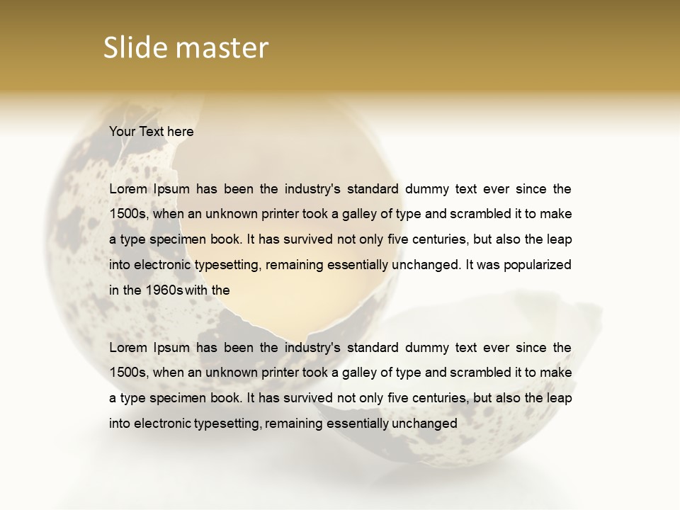 Studio Shot Food Quail Egg PowerPoint Template