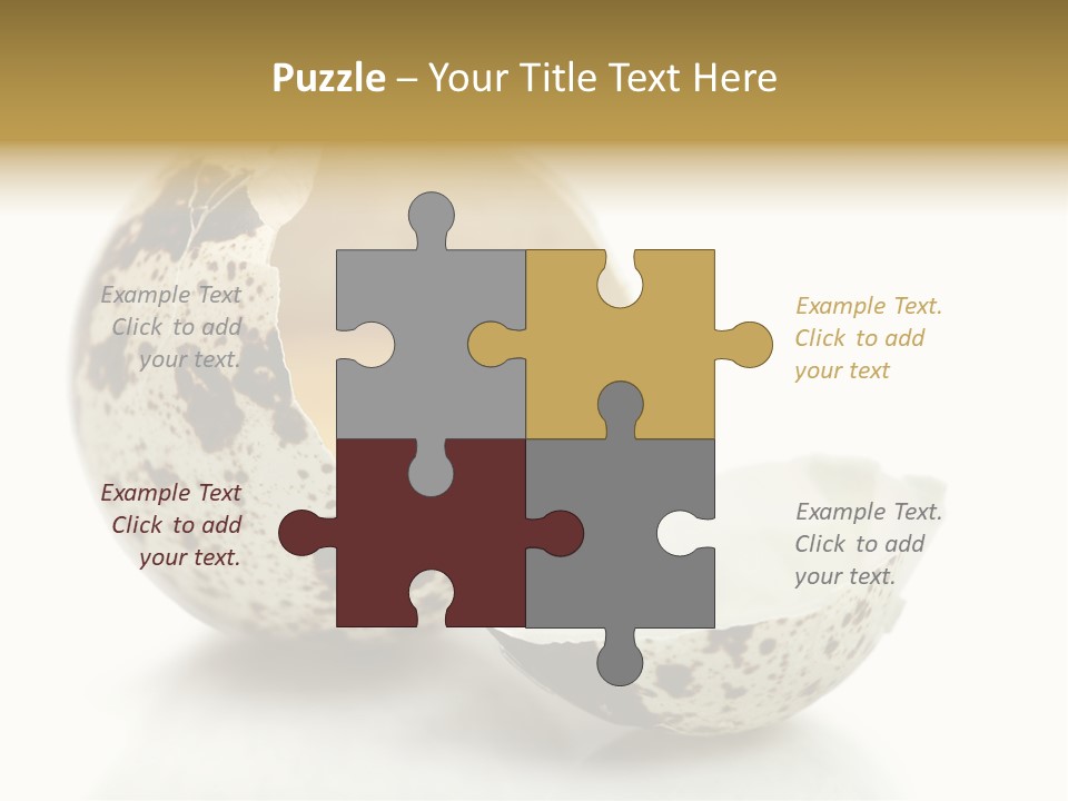 Studio Shot Food Quail Egg PowerPoint Template