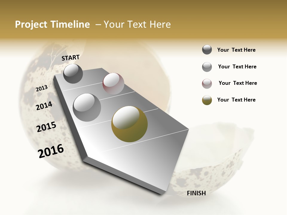 Studio Shot Food Quail Egg PowerPoint Template