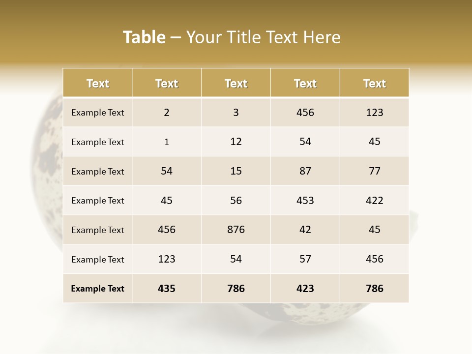 Studio Shot Food Quail Egg PowerPoint Template