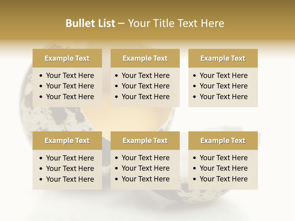Studio Shot Food Quail Egg PowerPoint Template