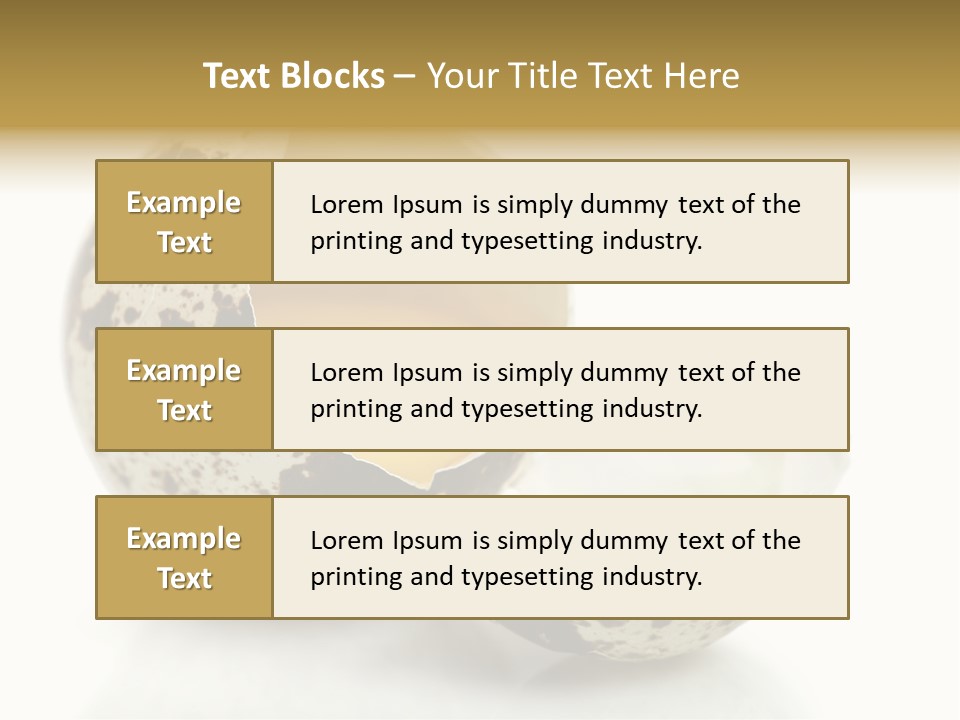 Studio Shot Food Quail Egg PowerPoint Template