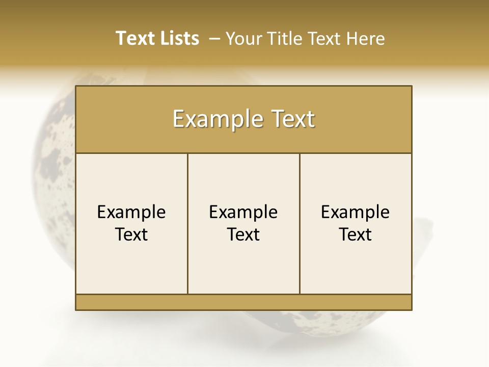 Studio Shot Food Quail Egg PowerPoint Template