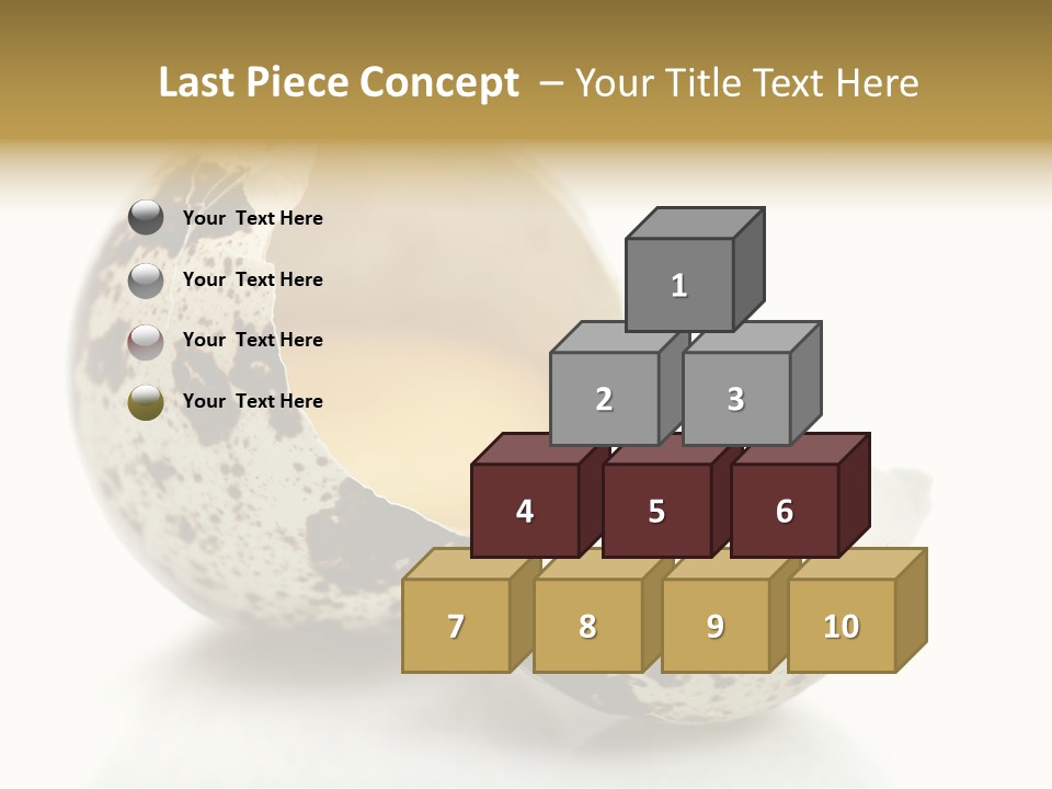Studio Shot Food Quail Egg PowerPoint Template