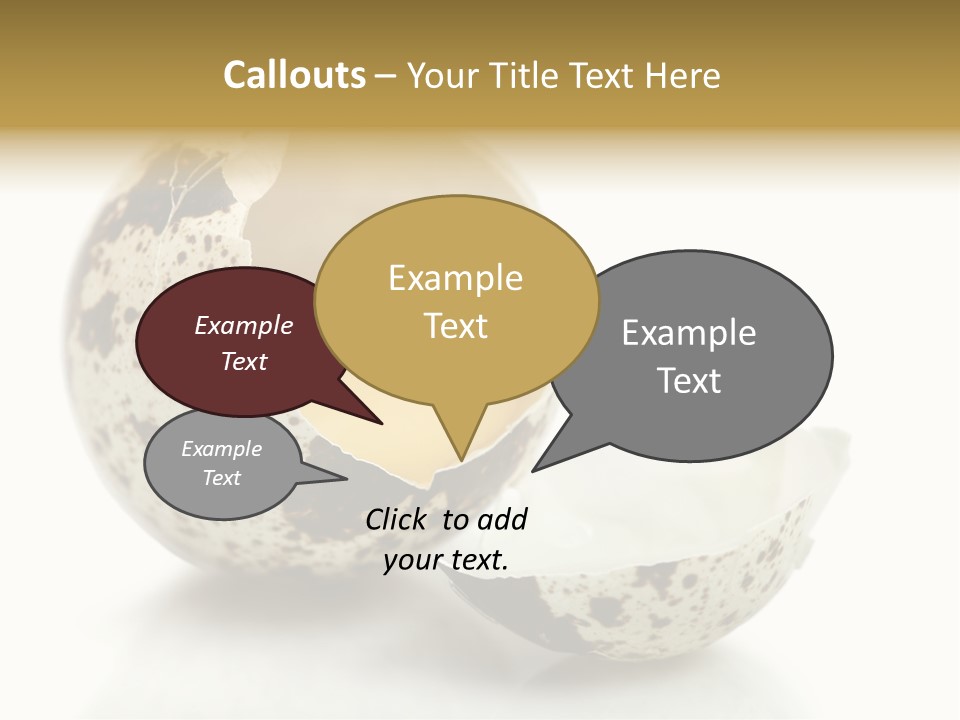 Studio Shot Food Quail Egg PowerPoint Template
