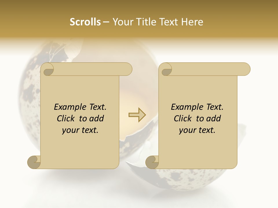 Studio Shot Food Quail Egg PowerPoint Template
