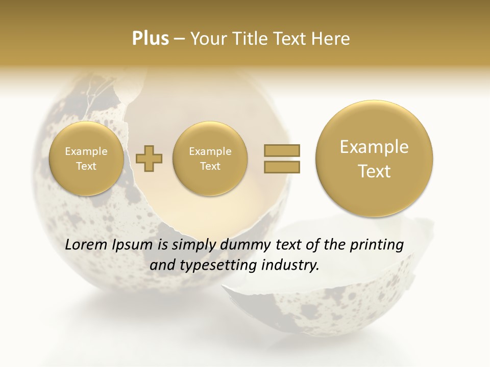 Studio Shot Food Quail Egg PowerPoint Template